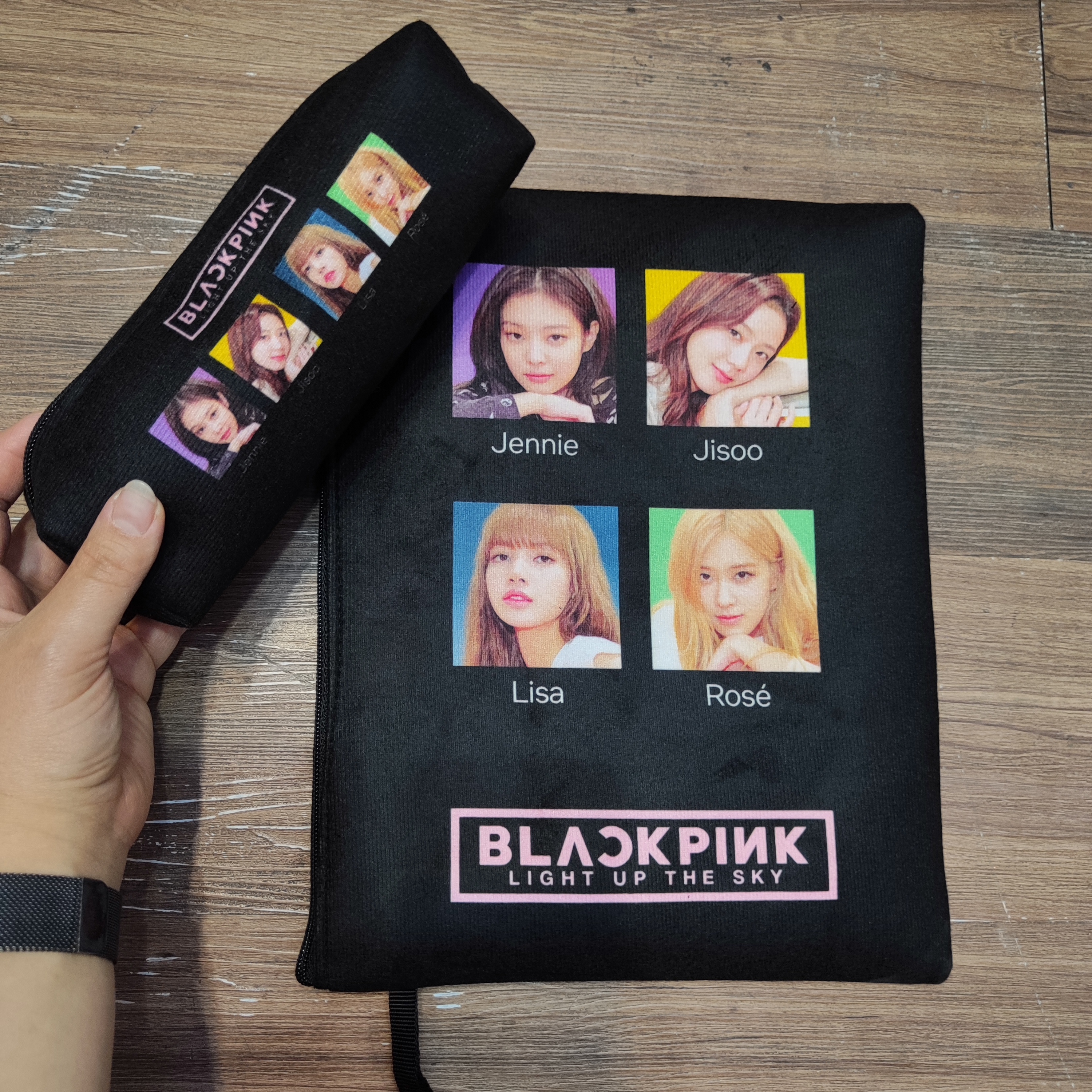 ست جامدادی و پوشه کار مخملی BLACKPINK