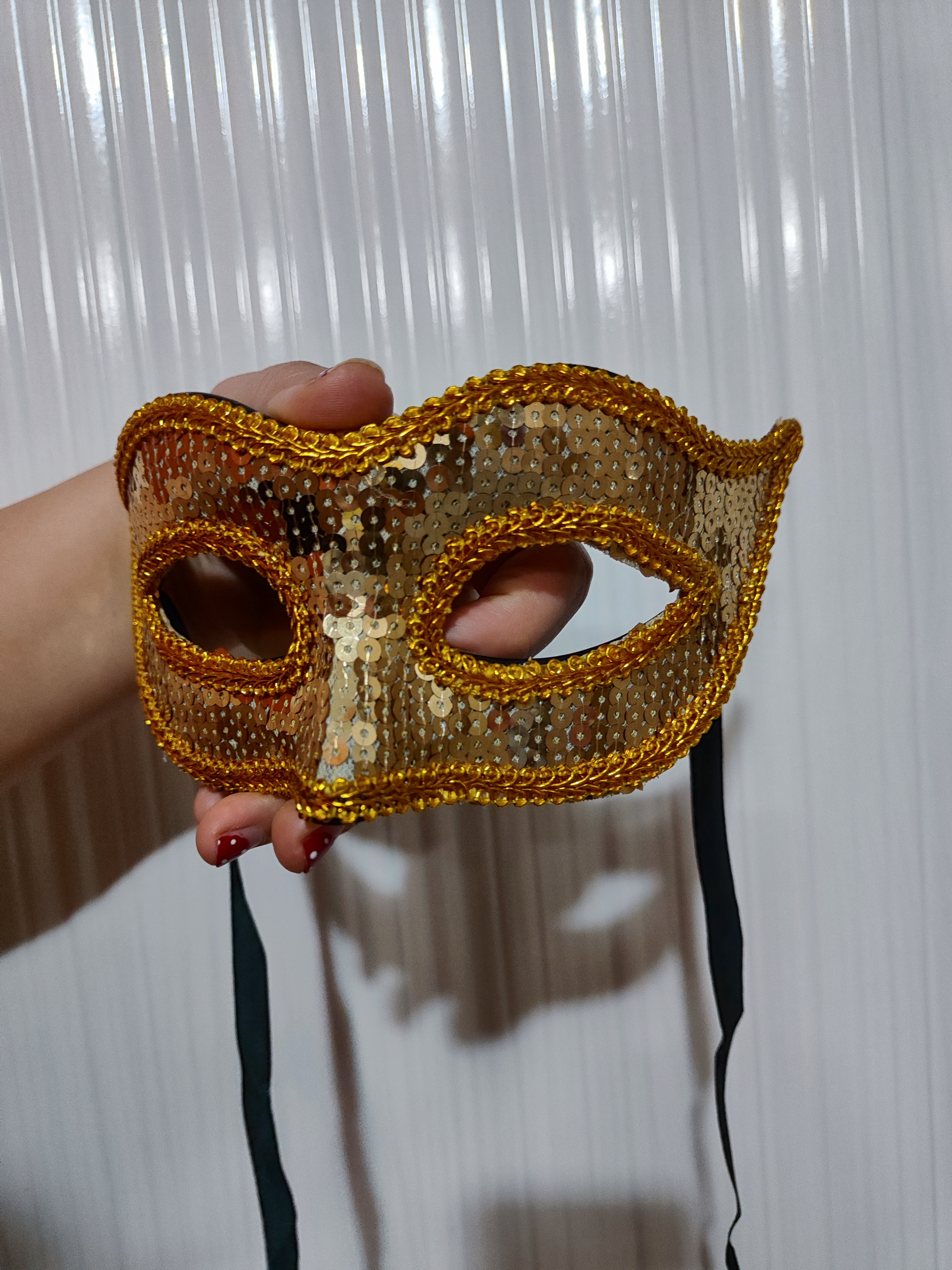 بالماسکه زنانه پولکی براق درجه یک | اکسسوری چشمگیر مهمونی و جشن