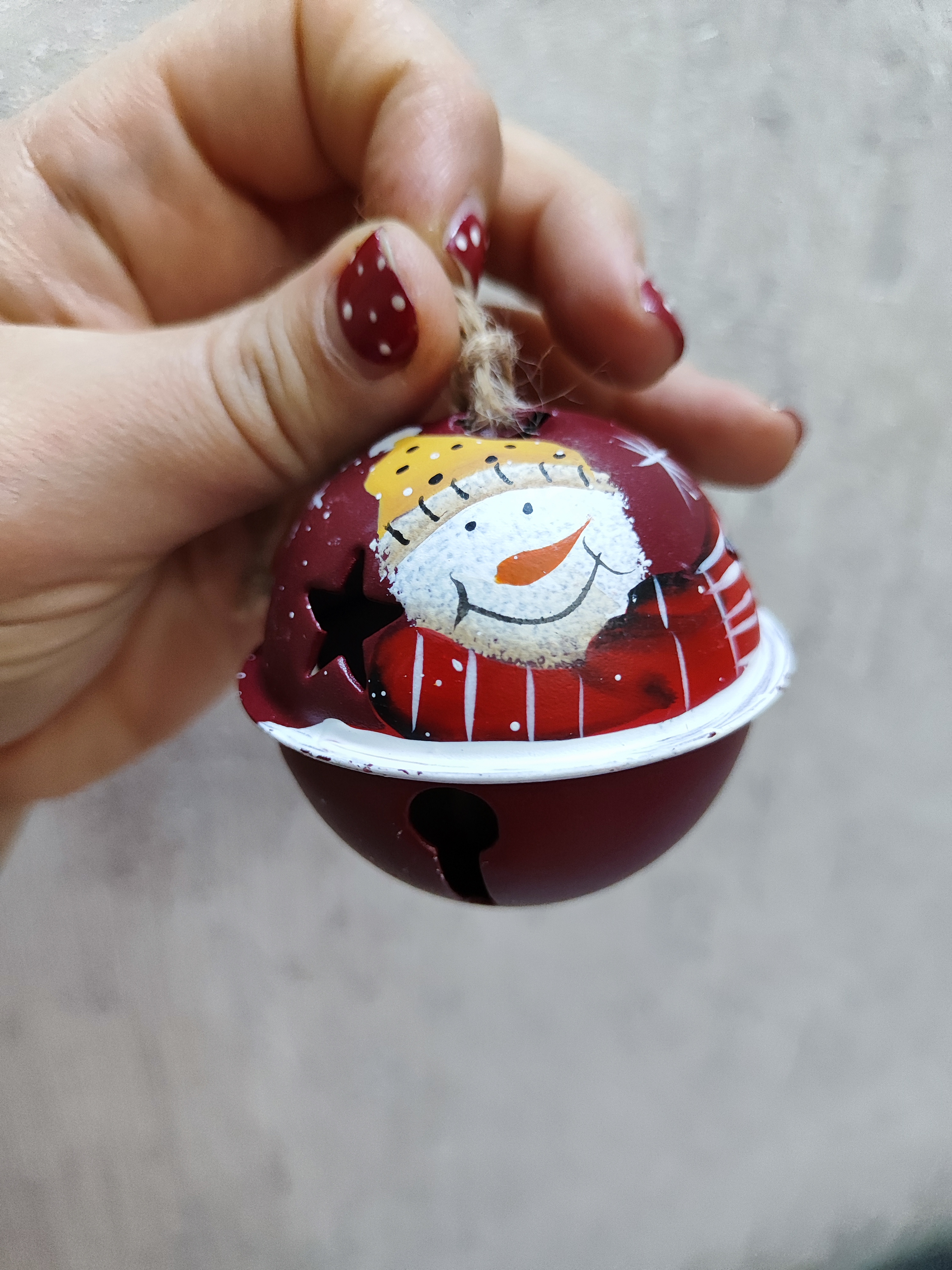 آویز زنگوله‌ای فلزی کریسمس | دکوری بابا نوئل و آدم برفی