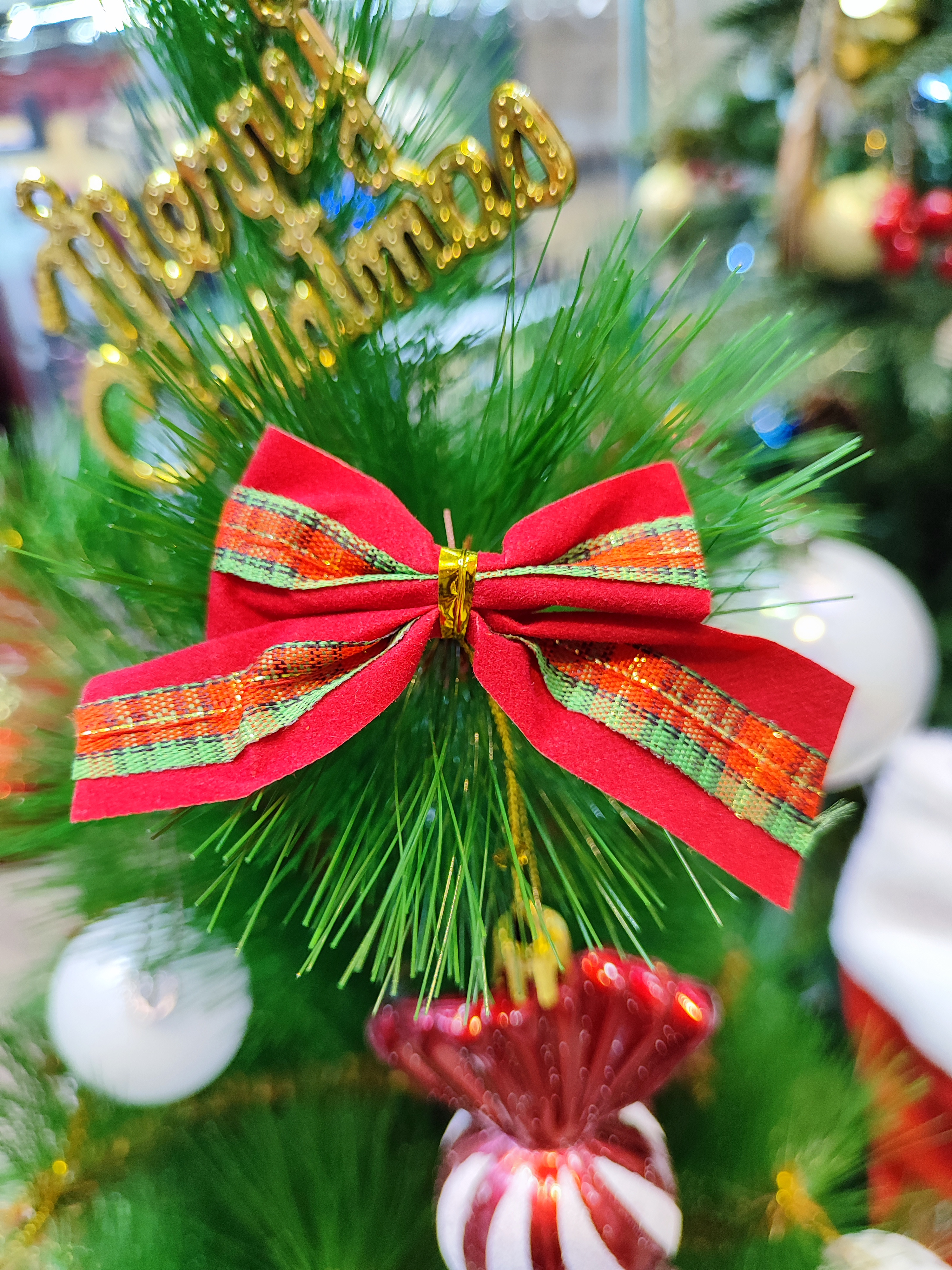 بسته ۱۲ عددی پاپیون کوچک کریسمسی قرمز | تزیینی فانتزی