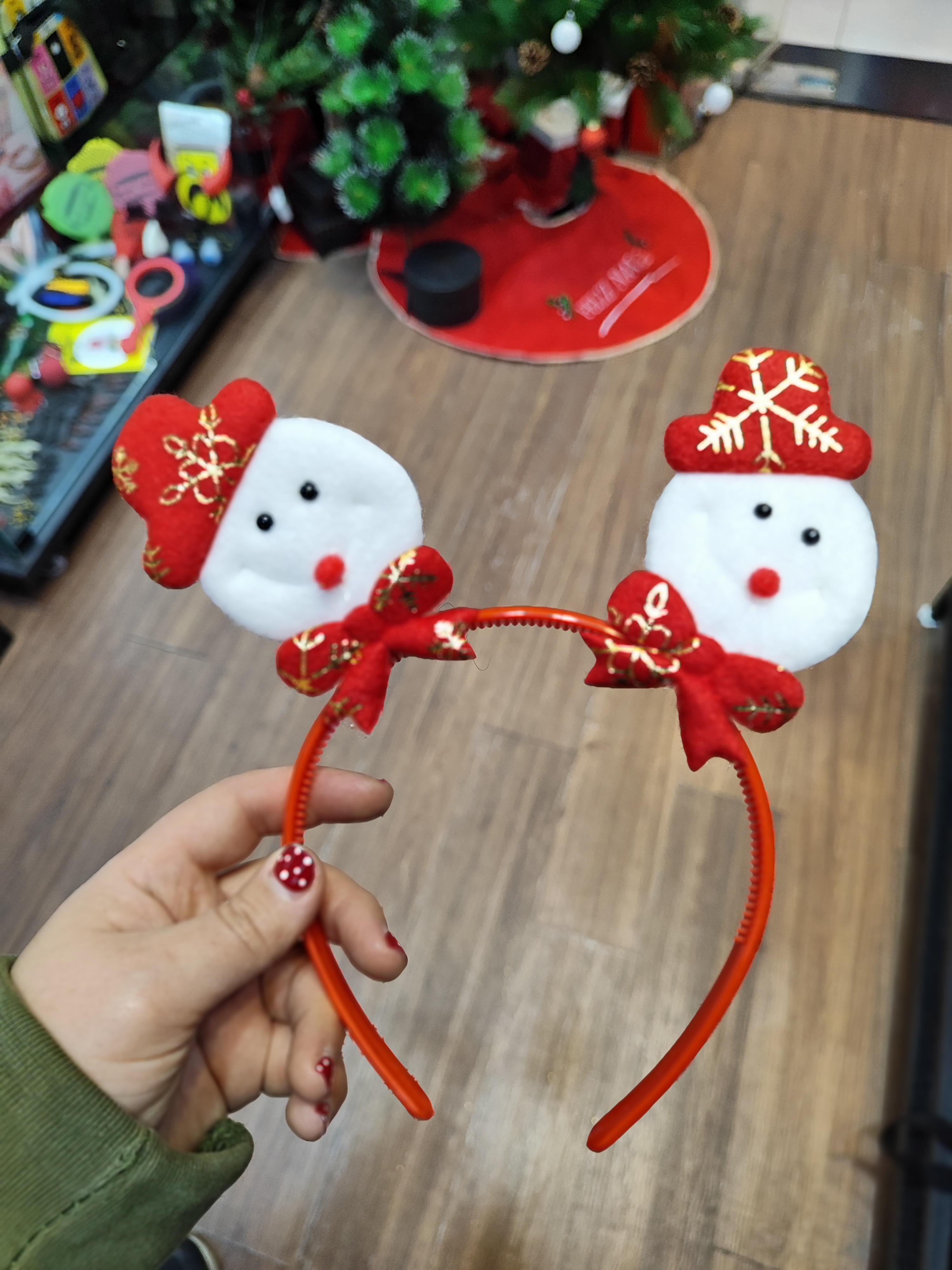 تل کریسمسی مدل آدم برفی | تل فانتزی کریسمس دخترانه