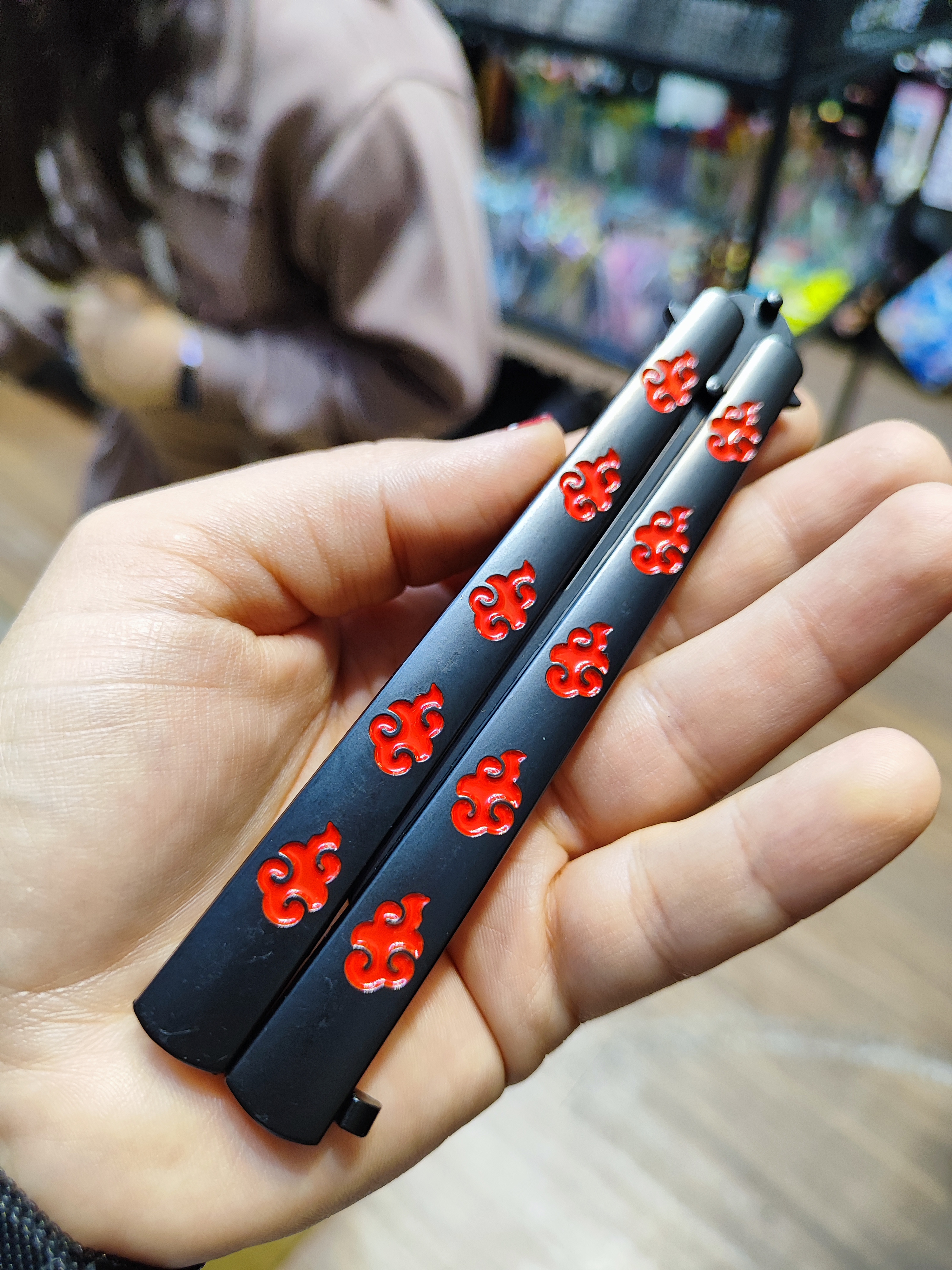 چاقوی پروانه‌ای تزئینی ناروتو | مدل فلزی سنگین سایز بزرگ هدیه‌ای