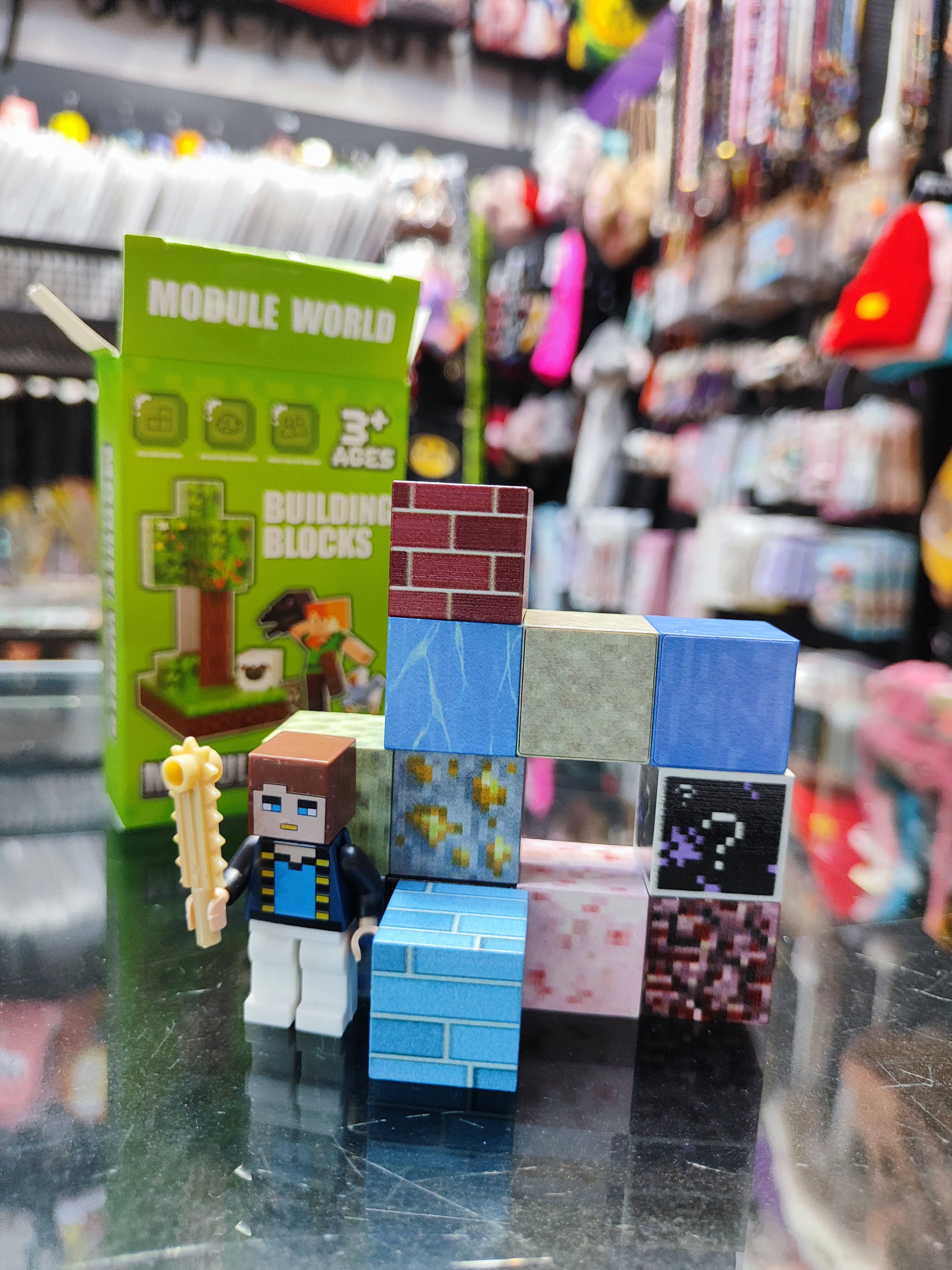 بلایند باکس ماینکرفت (Minecraft Blind Box) | ۱۲ مکعب مگنتی + ۱ فیگور سورپرایزی