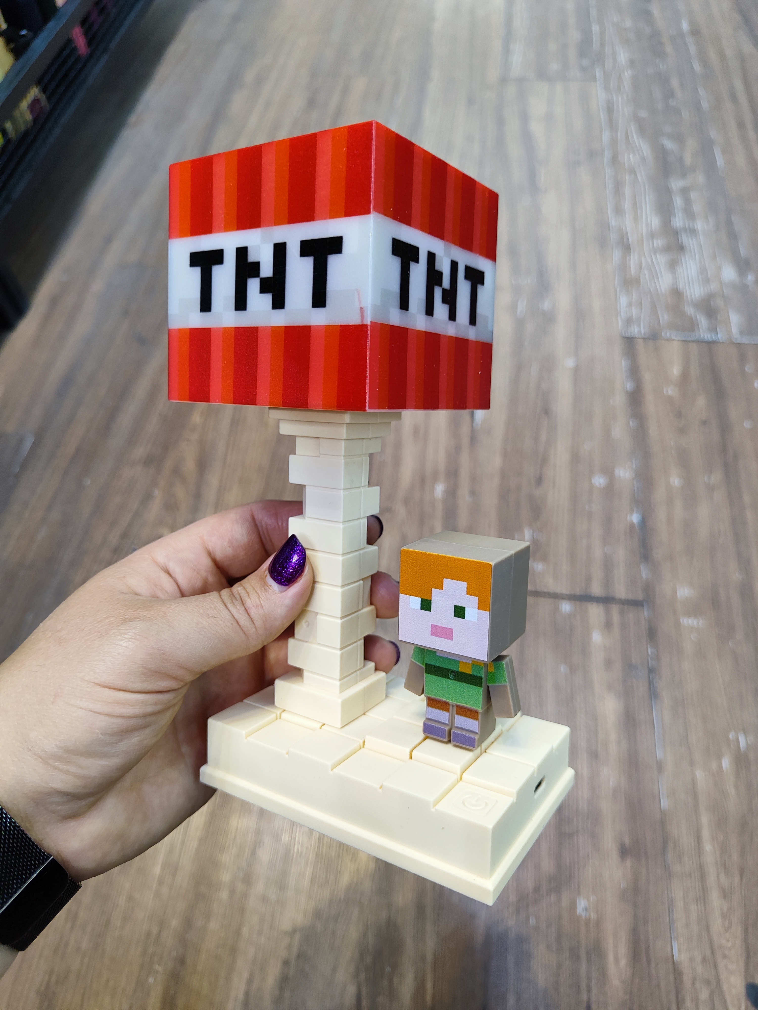 چراغ خواب شارژی مانکرافت TNT و استیو